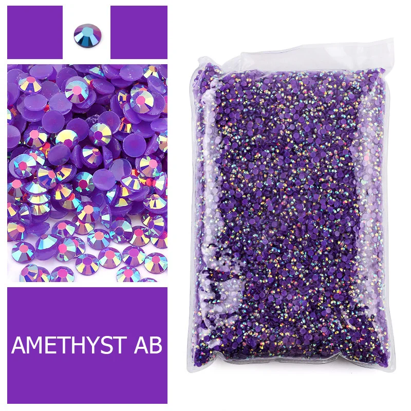 10000pcs bag 6mm resin Flatback Rhinestones Round Crystal Nail Art Rhinestones Round Beads Sizes for Nails Decoration_17