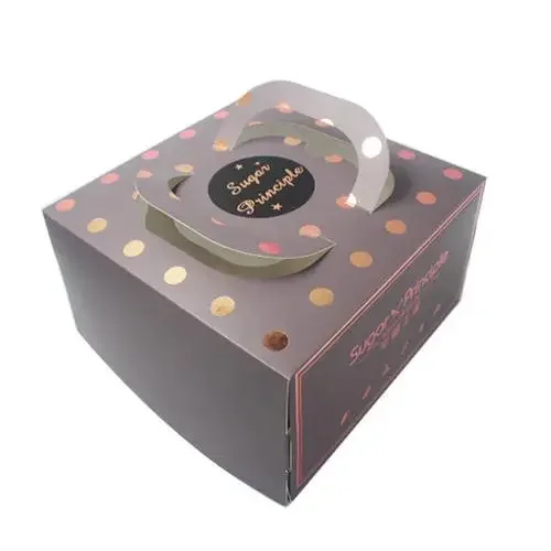 factory wholesale hot sale logo custom cheap cake donut paper packaging box with clear window