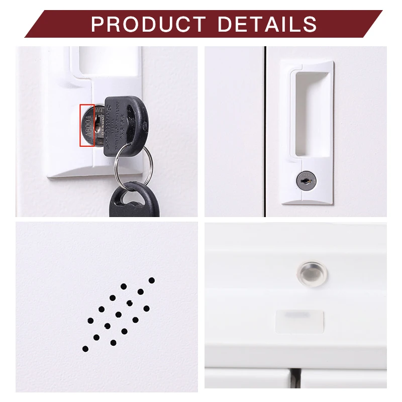 Metal  Locker student bag cabinet Short 6 door steel locker kindergarten color locker