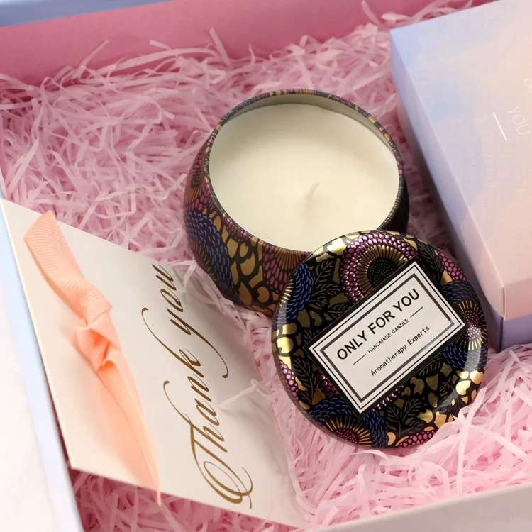 classic tin can aroma candle soy wax coconut wax scented candle gift box set