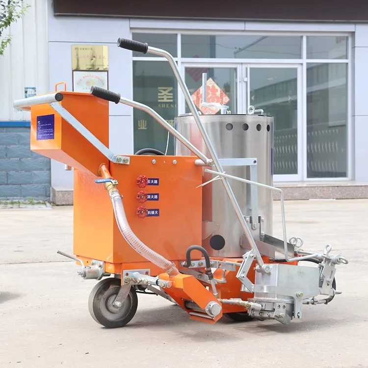 Road Line Painting Machine Hand Push Road Marking Machine For Thermoplastic Road Paint
