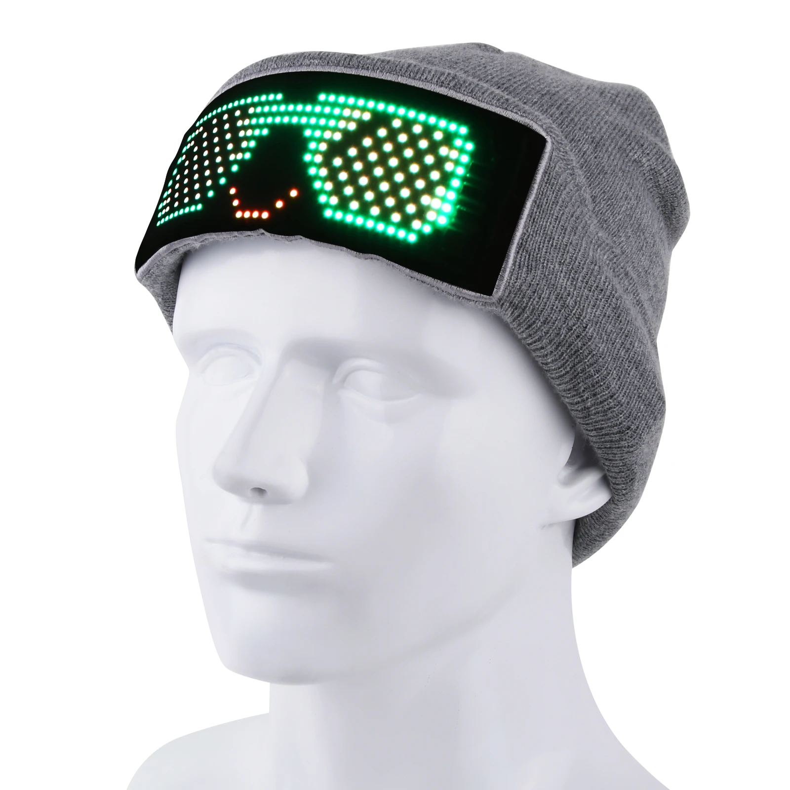 Hot Selling Led APP DIY HAT Breathable Programmable  Cosplay Party Masquerade Led Display Screen Light up Cap
