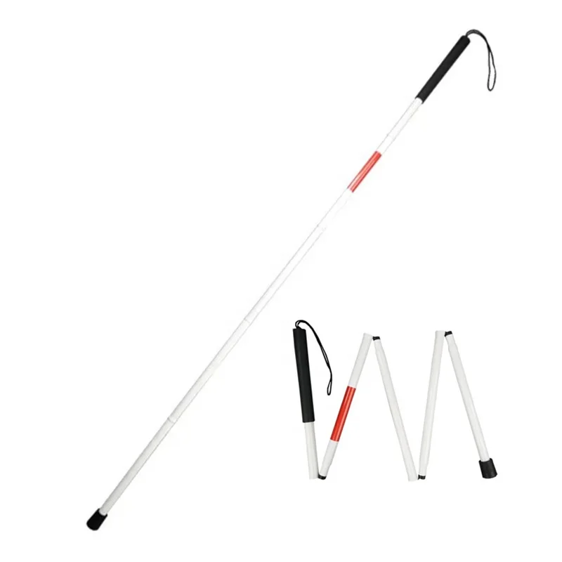 Aluminum 48 inch Guide Non-Slip walking sticks for The Blind and Visually Impaired People Lightweight Folding Blind Cane