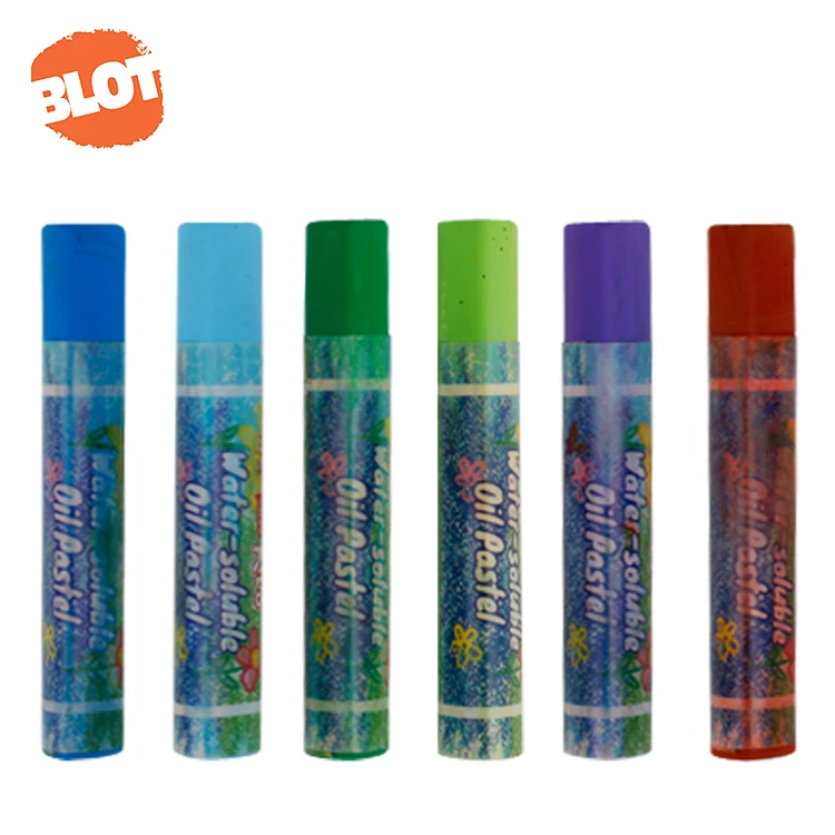BLOT BROP80009 12pcs Non Toxic Water-soluble TriangularOil Painting StickPastel Crayon Case For Kids