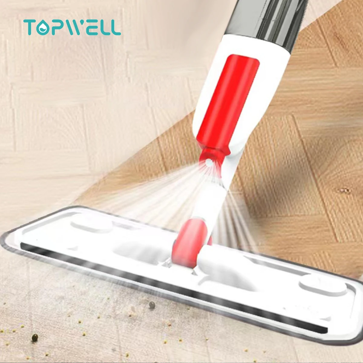 Topwill Household Cleaner Tools Sprayer Water Magic 360 Degree Swivel Flat Floor Mop Microfiber Easy Cleaning Spray Mop