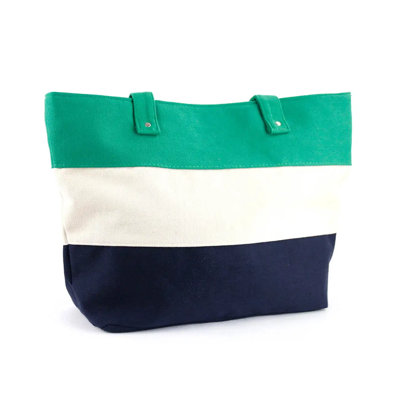 Personalized high duty striped eco friendly canvas beach bag