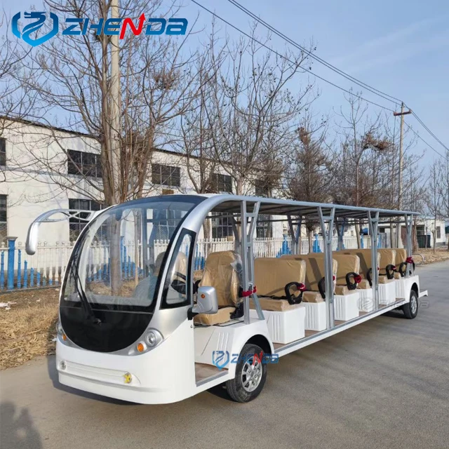 Electric Mini Bus Sightseeing Buggy Car 14 Seats for Tourist Special Transportation for Sale