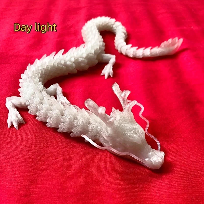 New Design 60cm luminous Chinese Dragon Figurine Statue Articulated Toy With Movable Limbs Ideal For Collection