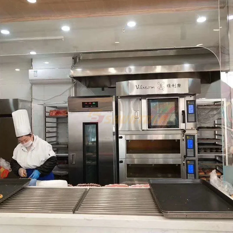 
Factory hot sell European style 3 deck 9 tray ovens bakery Biscuit cupcake pound cake and sandwich bread baking oven deck oven 