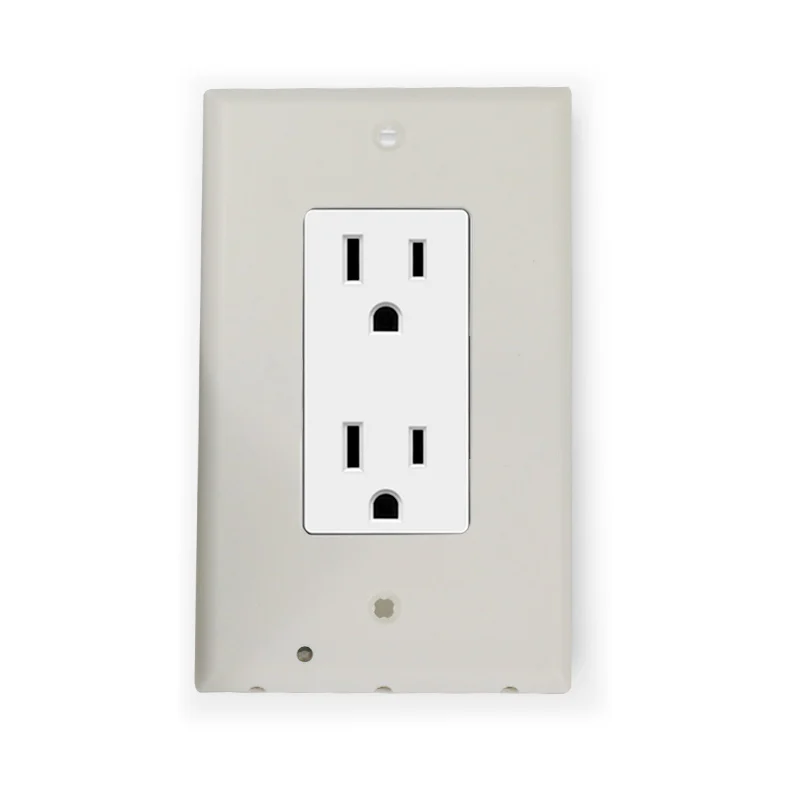 American retro white blank panel PP plastic panel switch socket panel with lightAmerican Standard certified Home night light