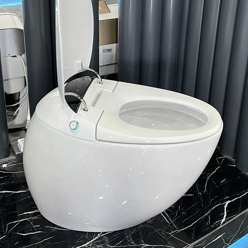 High End Ultra Sterilization Smart Intelligent Toilet Inodoro Luxury Ceramic Auto Sensor  Egg Shaped Smart Toilet Wc Toilets