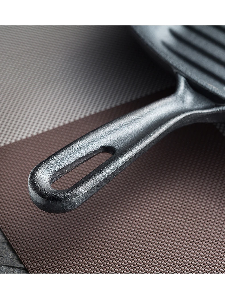 Cast Iron non-stick Skillet Steak / 26cm enamelled cast iron skillet/Broiler skillet for Home restaurant steak cooking