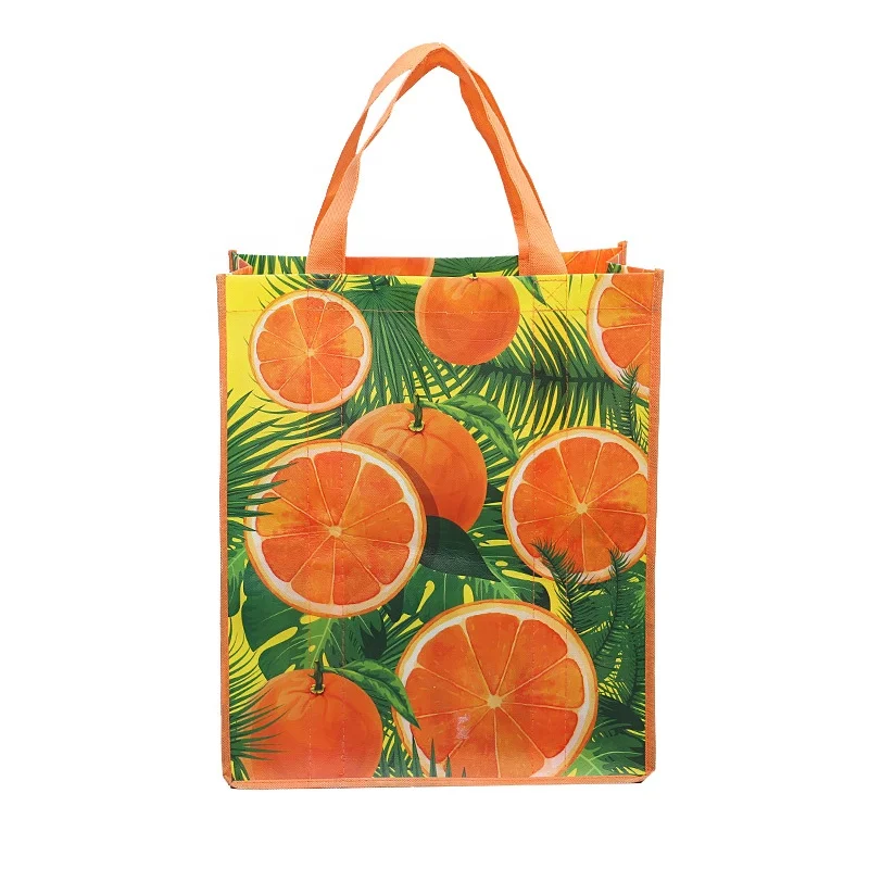 Wholesale Custom New Printed Eco Friendly Recycle Reusable Grocery PP Laminated Non Woven Fabric Tote Shopping Bags