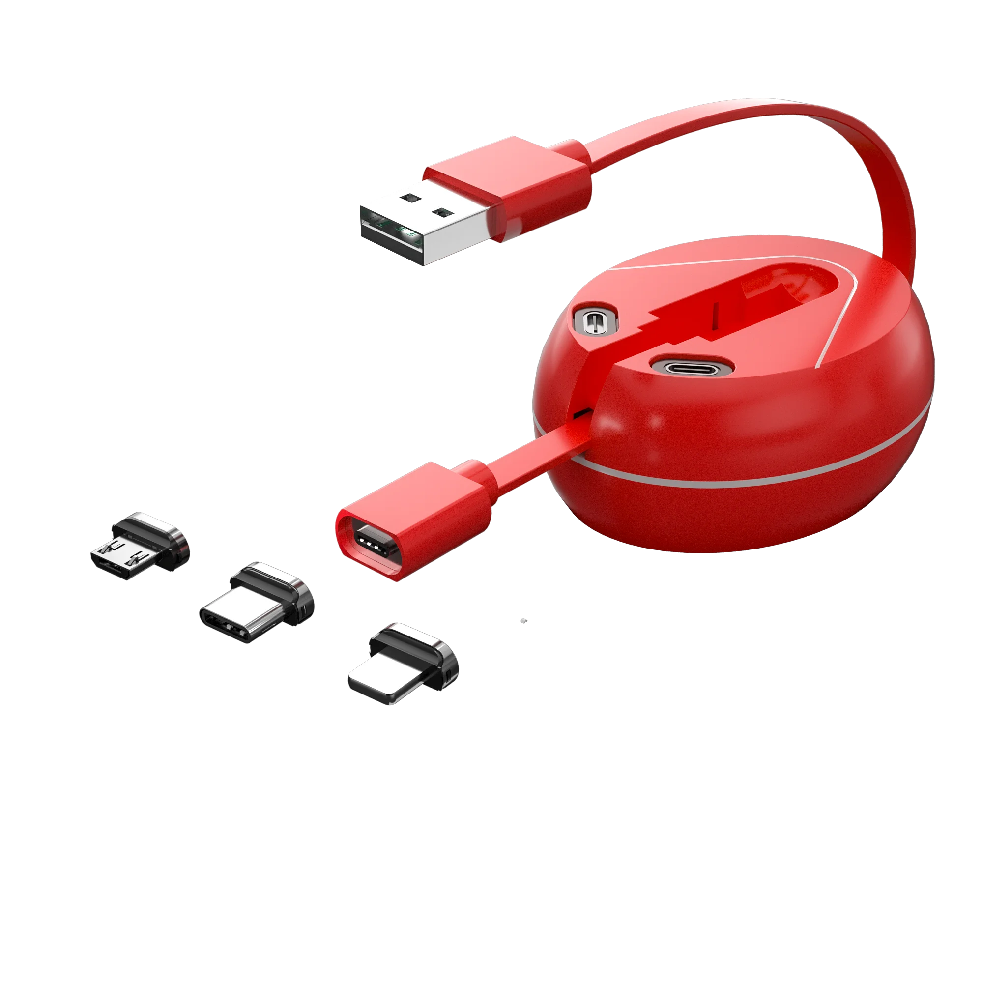 
3 In 1 Retractable Magnetic Android 5V To 12V Extension Data Charger Type C Usb C Cable Box 