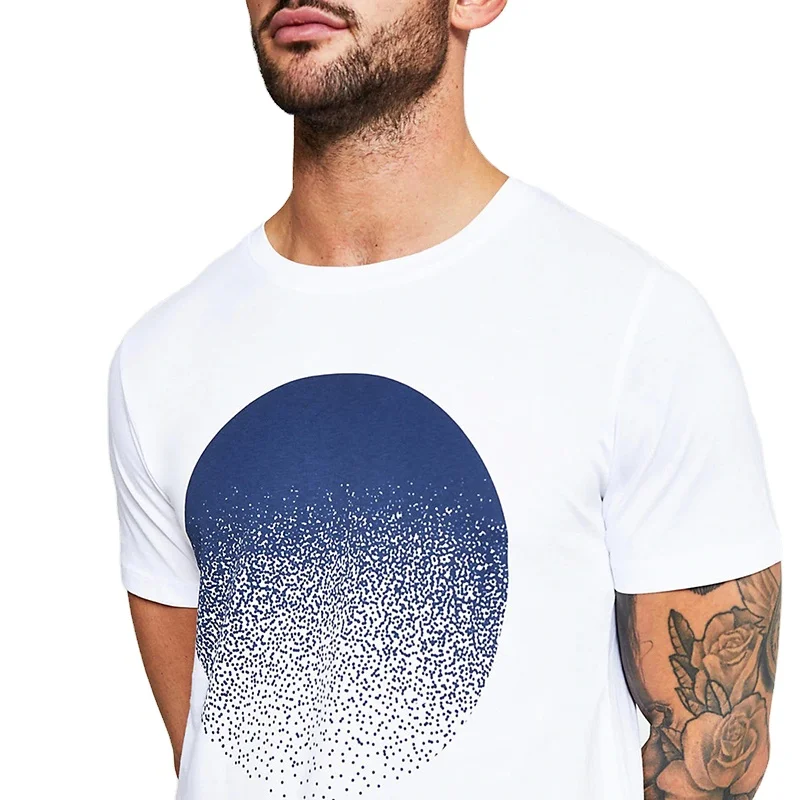 
Homme wholesale breathable silk screen printing white t shirts for men 