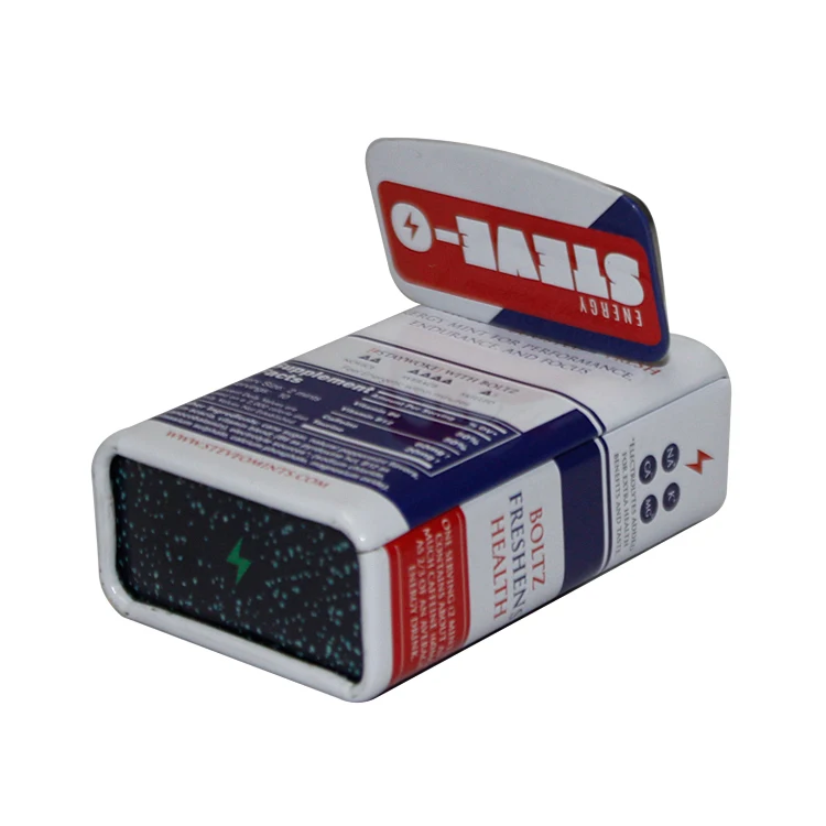 Wholesale Food Grade Small Chewing Gum Tin Can Candy Metal Box Hinge Lid High Quality Mint Tins Chocolate Metal Packing Box