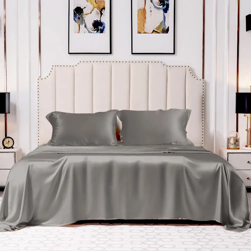 Hot Sale Mulberry  16/19/22/25 Momme Silk Bedding Sheet Set (4pcs)