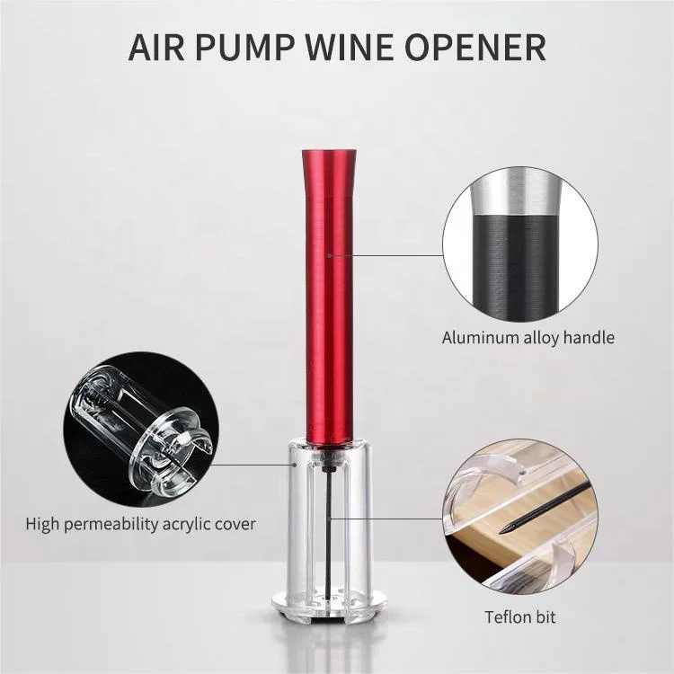 Best Seller Bar Accessories 4 Pieces Wine Tool Air Pressure Pump Wine Opener Set For Wine Lovers