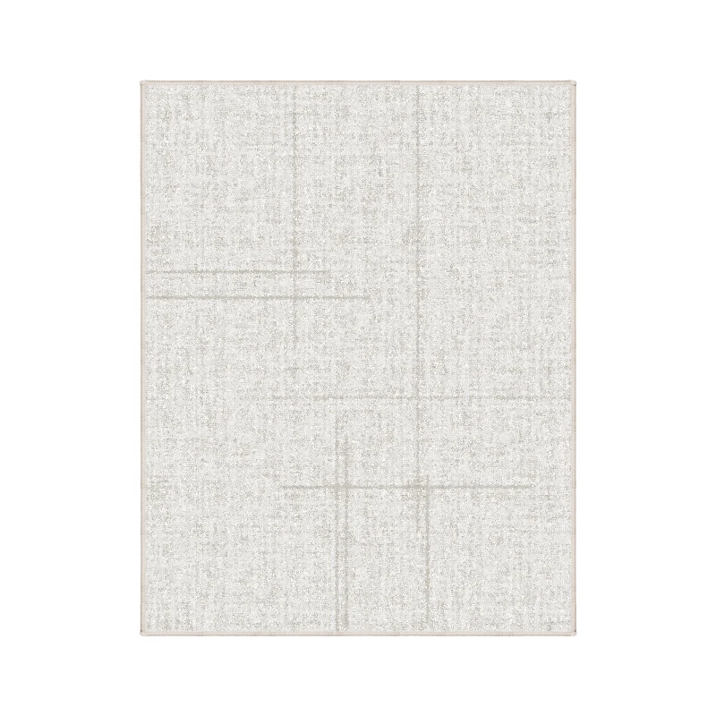 Customized Durable Faux Cashmere Plaid Puzzle Carpet Modern Shaggy Area Rugs for Living Room Bedroom Hotel Office