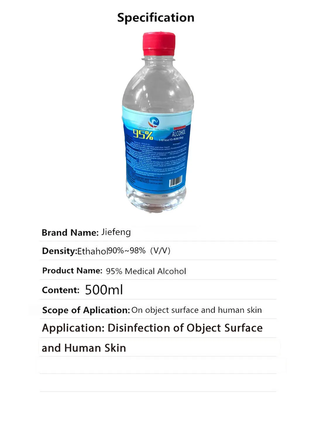 
Wholesale Ethanol Food Grade 95% 95% 500ml Price Alcohol Ethyl 
