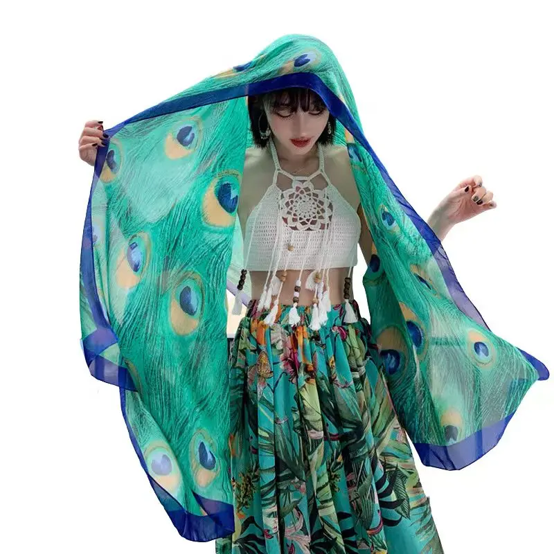 Женский шелковый шарф с принтом 100% длинный атласный модный дизайнерский легкие шарфы