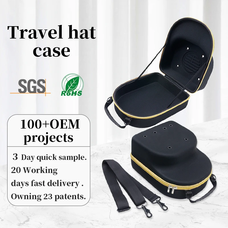 RLSOCO Factory Custom Waterproof Baseball Cap Carrier case Portable Tool Box Eva Cap Travel case Hat case