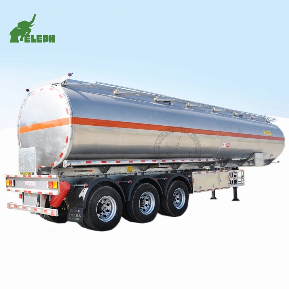 Factory Supply aluminum alloy stainless semi trailer steel material oil truck transport tanker semitrailer semi tank trailer