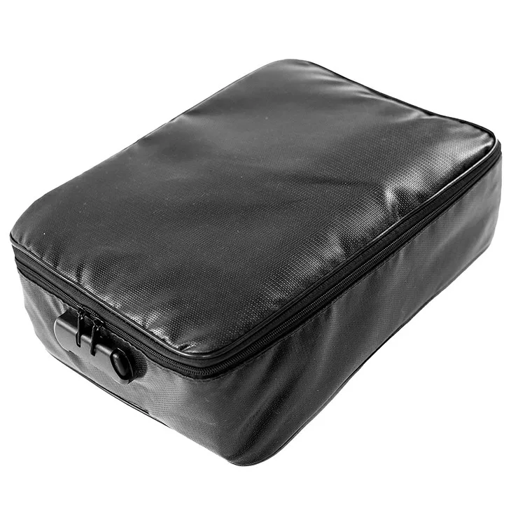 Double Zipper Construction Fireproof Waterproof Filling Organizer Box Non-Itchy Silicone Coated Fiberglass Case Bag for Business