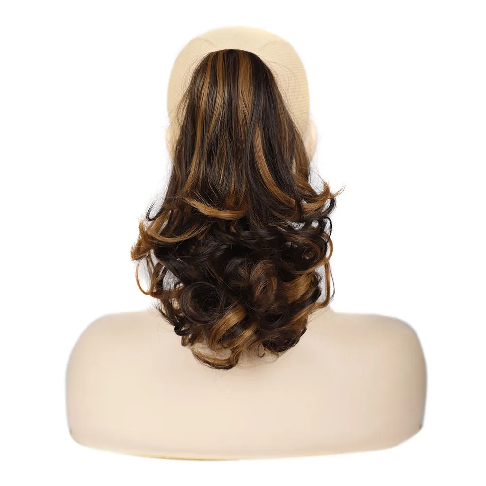 High Afro Puff Hair Pieces for Women Short Kinky Curly Chignon with Bangs Drawstring Ponytail Synthetic Hair Bun Extensions DHL