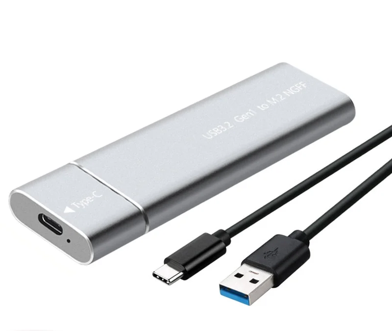 M2 NGFF USB3.0 ssd Enclosure 5Gbps External Type-c Adapter M.2 NGFF metal SSD Enclosure Case