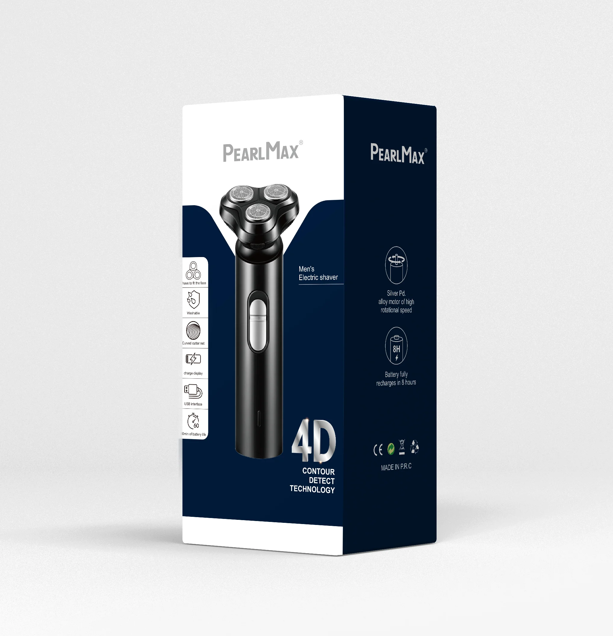 Pearl Max Electric Razor Washable Type Electric Shaver 4 in1 Usb Charging Machine Shaving For Men