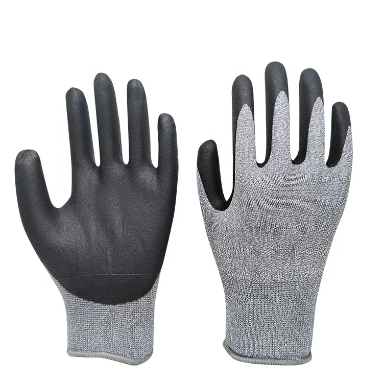 13G/15G Nylon Spandex Knitted Micro Nitrile Foam Coated Work Glove  Nbr Gloves Industrial Hand Gloves for Korea