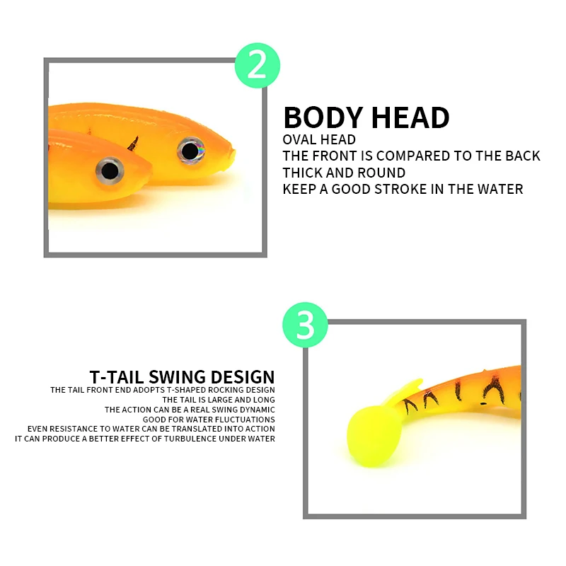 Luya bait wholesale wild fishing t-tail soft bait wholesale 7CM/2.1g lure Minnow Simulation bait