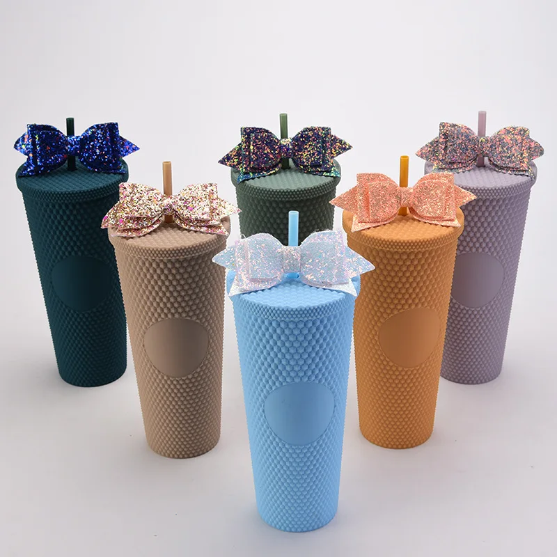 Christmas gift stud tumbler topper accessories bow shape straw topper
