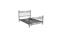 High quality modern hotel simple furniture wrought iron platform double bed /double metal bed frame