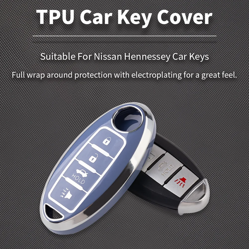 Hot sale soft TPU protective case for Nissan 4 button remote key cover car accessories