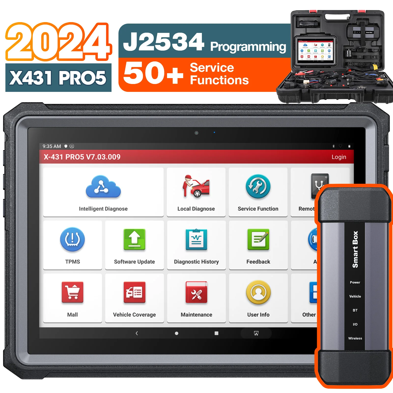 Запуск x431 pro5 PRO OBD Интеллектуальный диагностический двойной режимы smartlink ecu программирование кодирование удаленный сканер