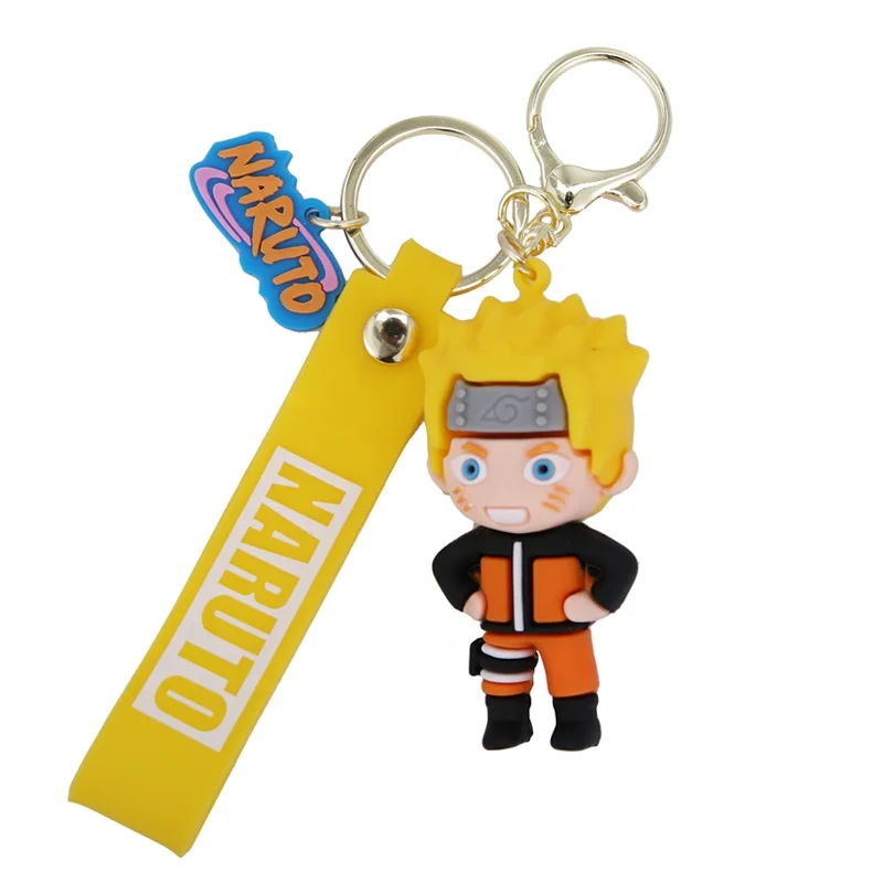 Factory Keychain Accessories Charm 3d Characters Narutos PVC Rubber Keychain Custom Keyring