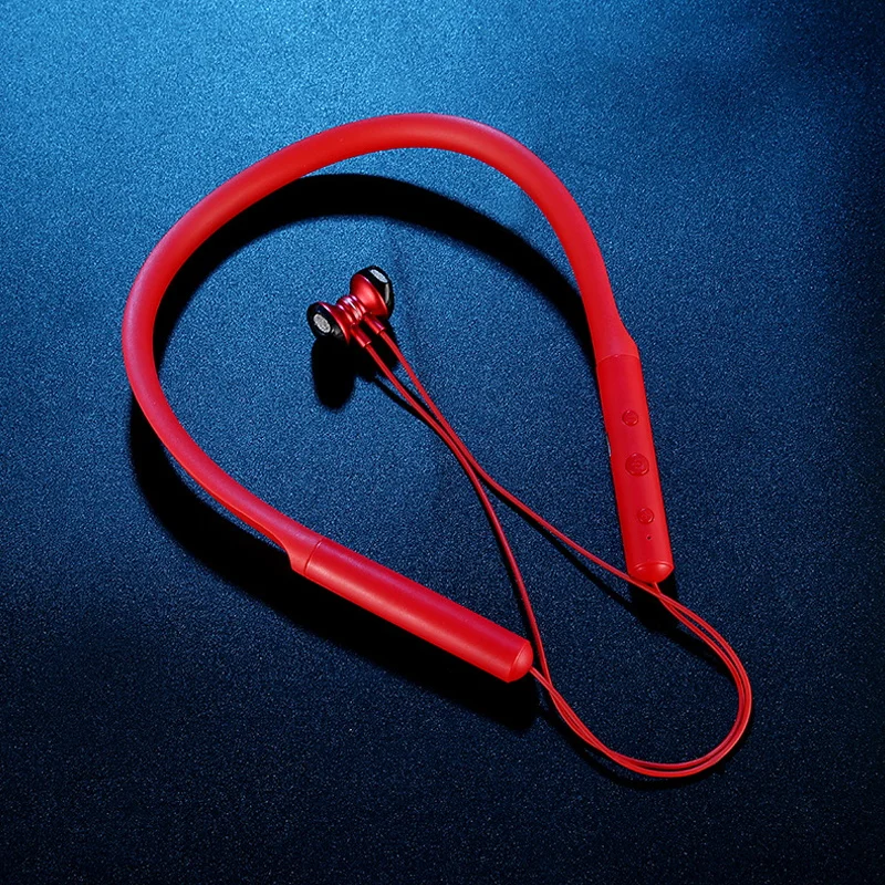 Magnetic Wireless Sport Bass Earbuds Stereo Sport Earpiece Retractable Bass Stereo Neckband Headset