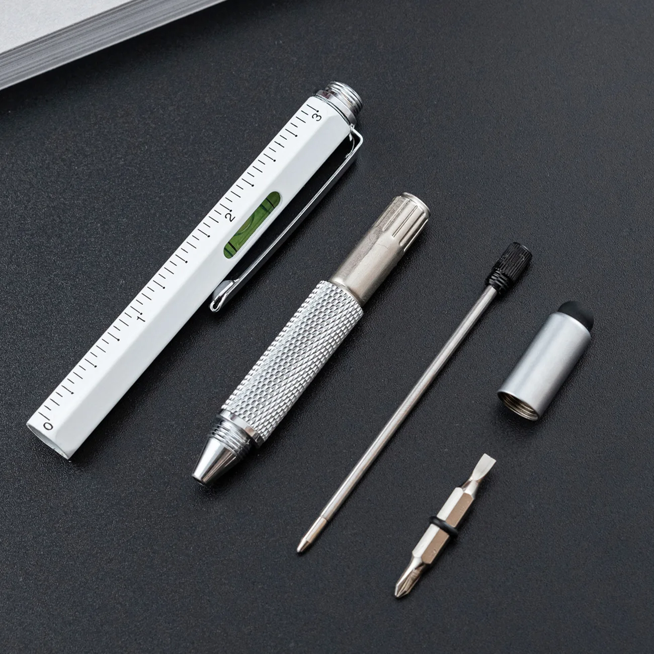 Factory wholesale promotional custom metal ballpoint pen rotary multifunctional 6 in 1 ballpoint pen