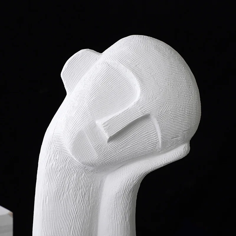 Modern Simple Black White Abstract Figure Sculpture Decoration Creative Cartoon Ceramic Art Room Body Ornament