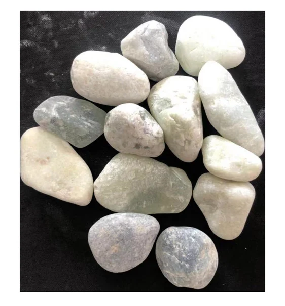 cheap price snow white natural tumble stone pebbles for garden decorations