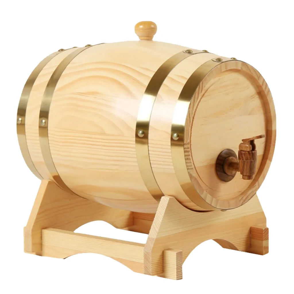 UCHOME high quality 1-3 Liters Handcrafted Oak Aging Whiskey beer wine wooden Barrel for wine