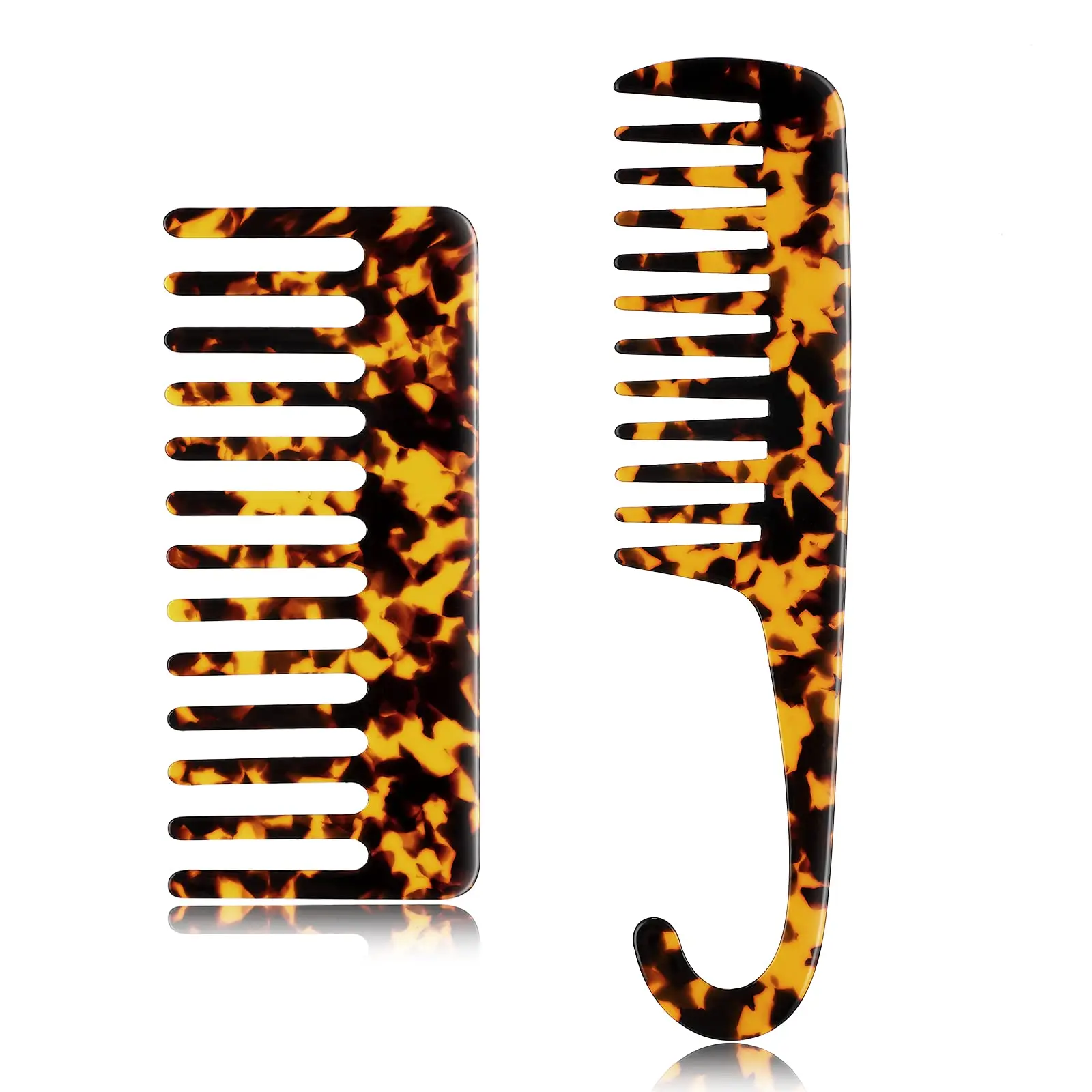 Wholesale Korean Stylish Resin Custom Logo Massage Wide Tooth Hair Cellulose Acetate Comb