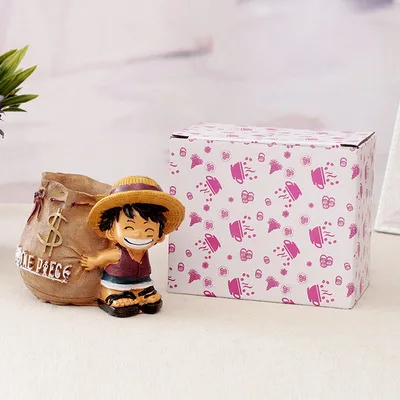 Wholesale Japanese Anime Cartoon One Piece Luffy Creative Student Pen Holder Birthday Gift Office Desktop Gift Decoration