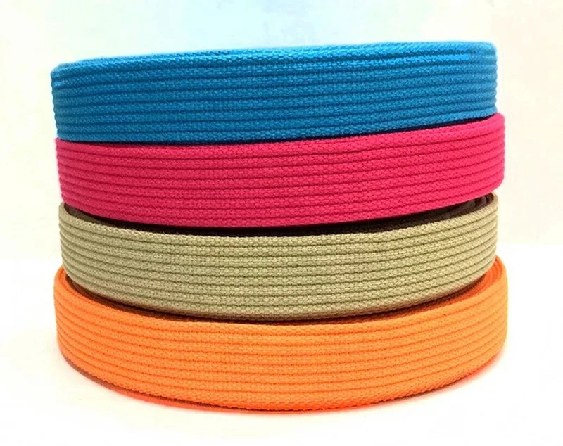 38mm Width Hot Selling Multifunction colorful custom tan cotton rainbow fabric tape webbing