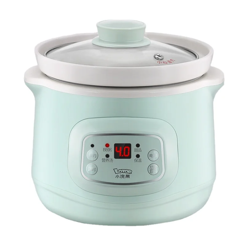 S Электрический кастрюля для тушения, мини керамическая кастрюля, бытовой подключаемый автоматический прибор для приготовления каши, небольшая чашка для тушения