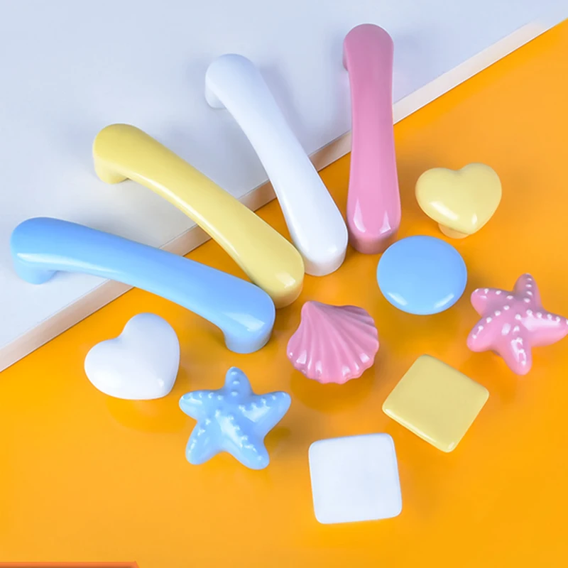 Cabinet door small handle Furniture Glass Door Suction cup Paste type ceramic Drawer cupboard No-punch cabinet door handle