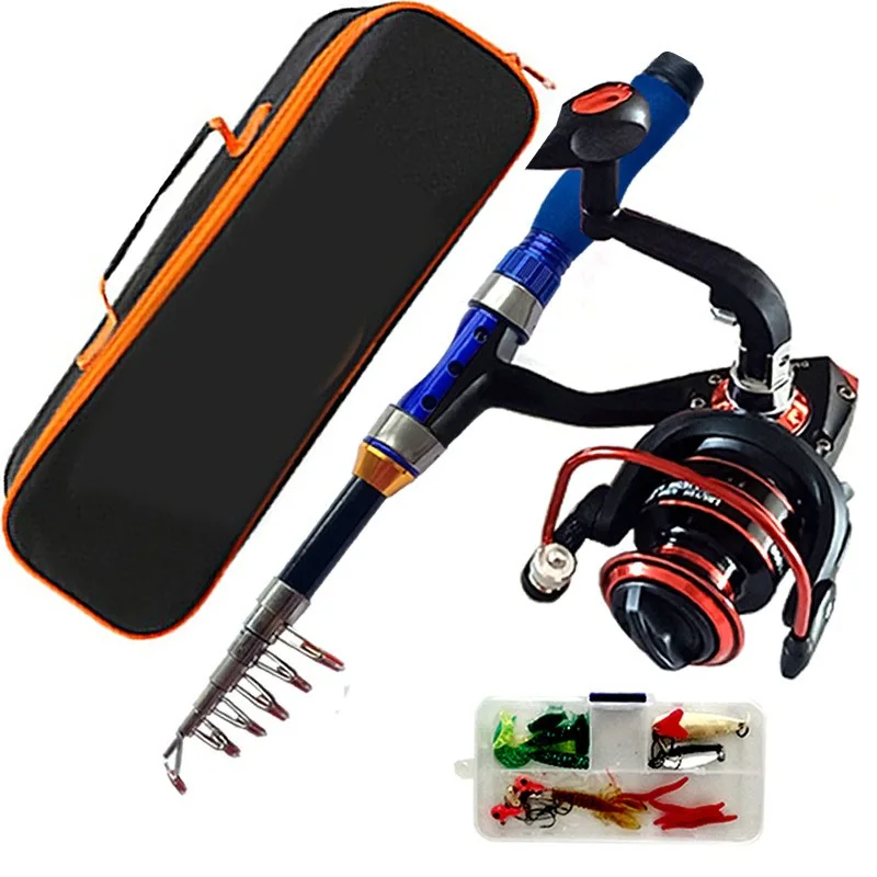 telescopic fishing rod and reel combo pen fishing rod