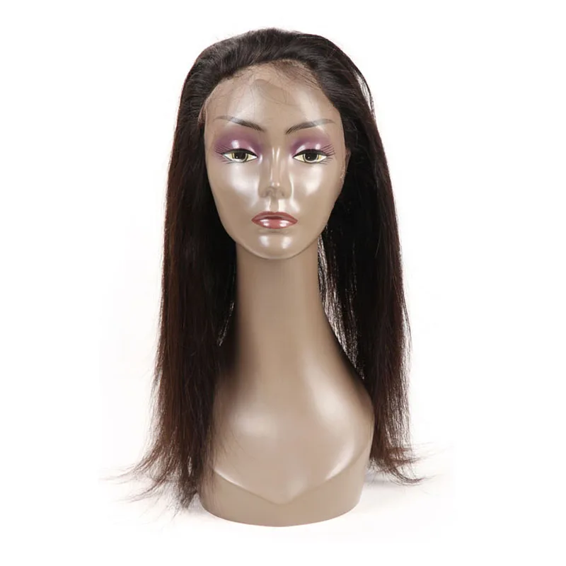 
360 Lace Frontal Closure Human Hair Bleached Knots With Baby Hair 360 Brazilian Remy Human Hair Full Lace Frontal Natural Color 